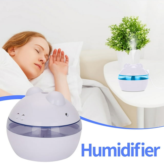 Double Button Spherical USB Humidifier with Large Mist Output and RGB Mood Lighting, Automatic Color Switch Aromatherapy Diffuser for Desktop Bedroom Home Use