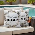 thumbnail image 4 of Farmhouse Wreath Outdoor Waterproof Pillow Covers, Sweet Home Rustic Plants Texture Grey Wood Decorative Square Throw Pillowcase Sofa Cushion Sham for Patio/Couch/Chair, 20"x20" 2 Pack, 4 of 8
