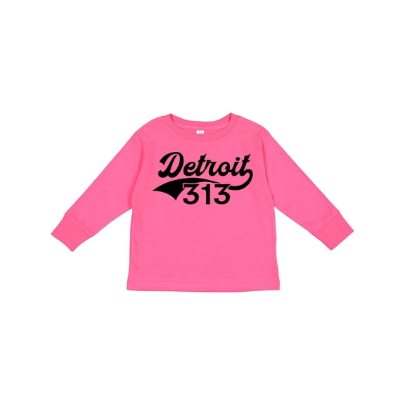 Inktastic Detroit 313 Boys or Girls Long Sleeve Toddler T-Shirt