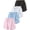 Set 13, variant on Real Essentials 4 Pack: Womens Flowy Dry Fit Running Short - Spandex Underneath Athletic Workout Gym Shorts (Plus Available)