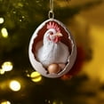 thumbnail image 4 of Xecvkr Christmas Happy Farm Egg Ornament Kids Animal Duck Dinosaur Snake Tree Pendant Festive Gift Holiday Family Party Decor 0.4in 1pc, 4 of 7