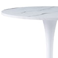 thumbnail image 5 of Kris & Ally Ivanza Round White Marbled Melamine Top and Metal Pedestal Base Indoor Dining Table, 5 of 6