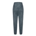 thumbnail image 5 of Womens Fluffy Teddy Plush Sweatpants Fuzzy Warm Wide Leg Lightweight Cinch Bottom Baggy Pajama Pants Sleepwear, 5 of 5