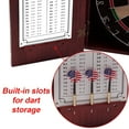 thumbnail image 5 of GSE Games & Sports Expert Deluxe Solid Wood Classic Dartboard Cabinet Set with Sisal Fiber Dartboard, Dart Scoreboard and 6 Steel Tip Darts for Target Game Indoor Game (Dark Cherry), 5 of 8
