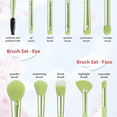 thumbnail image 6 of DUAIU Makeup Brush 11PCS Green Seaseahandle Professional Makeup Brush Set Foundation Brush Mix Powder Blush Concealer Eye Brush Set with PU Leather Storage Bag, 6 of 6