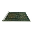 thumbnail image 2 of Ahgly Company Machine Washable Indoor Rectangle Persian Turquoise Blue Traditional Area Rugs, 5' x 7', 2 of 4