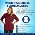Natural Uniforms Medical Scrub Jacket G102 (Burgundy, Small)