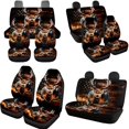 thumbnail image 3 of Uorisanigo Deer American Flag 10 Pieces Car Seat Covers Full Set Auto Seat Belt Cover with Steering Wheel Cover Auto Water Cup Pad Keychains Comfortable Elastic Auto Interior for Car SUV, 3 of 7