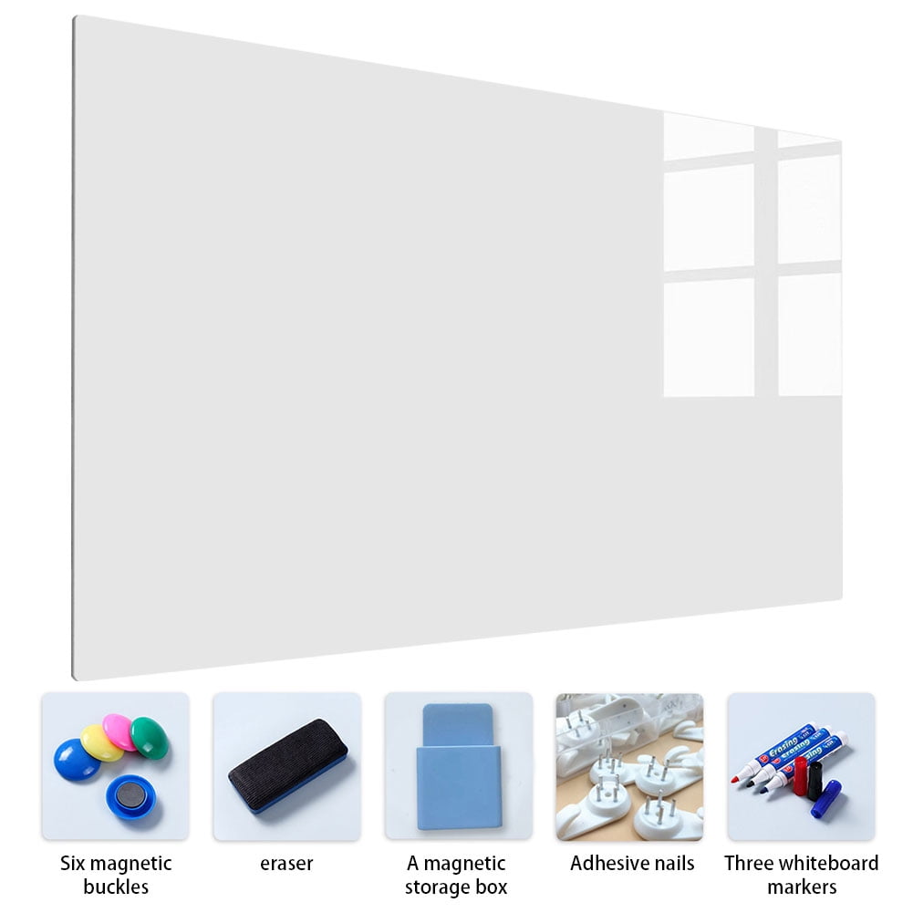 golytefs Magnetic White Board Sticker Wall Dry Erase Board Include Marker Magnet Eraser