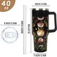 thumbnail image 4 of 40 oz Tumbler with Handle and Straw Gothic Tumbler Leak Proof Insulated Cup 40 oz Gothic Flower Moon Coffee Travel Mug Witchy Decor Stuff Gifts for Women Halloween, 4 of 6