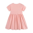 thumbnail image 4 of PRfgtbd Toddler Girls Dresses Summer Easter Cartoon Applique Short Sleeve Casual Dress Kids T Shirt Dress Soft Midi Sundress Daily Wear Casual Party Dresses, 4 of 7