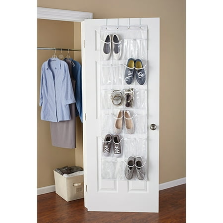 Mainstays 24 Pocket White Shoe Organizer Walmart Com
