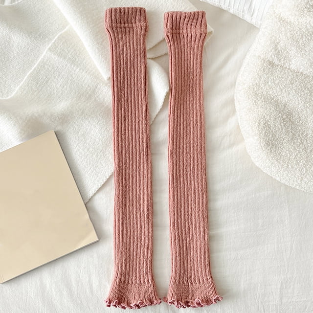 Calcetines de mujer, calentadores de piernas, calcetines de pantorrilla, calentadores de pies de punto, calcetines acrílicos para mujer