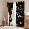 thumbnail image 3 of Homewish Kawaii Snowman Black Out Curtains For Children Teens Adults,Happy Christmas Xmas Curtains Pack of 2 (42x63 Each),Red Sparrow Bedroom Curtains,Super Cozy Room Decor, 3 of 6