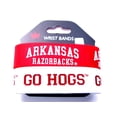 thumbnail image 1 of NCAA Arkansas Razorbacks Sports Team Logo Rubber Wrist Band - Set of 2, 1 of 1