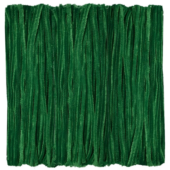 TUWAFE Pipe Cleaners 100 Pieces Chenille Stems Dark Green for DIY Art Decorations Creative Craft (6 mm x 12 Inch)
