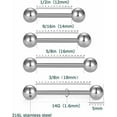 thumbnail image 4 of Glaciersei Nipple Rings Tongue Rings Stainless Steel 14G Straight Barbells Piercing Jewelry, 4 of 5