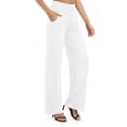 thumbnail image 2 of Weardear Womens Wide Leg Yoga Pants with Pockets Flowy Casual High Waist Palazzo Lounge Pants, 2 of 7