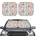 thumbnail image 2 of Naloa Sea Creatures Print 2-Piece Windshield Sunshade,Foldable Car Front Window Sun Shades,for Most Sedans SUV Truck-Medium, 2 of 6