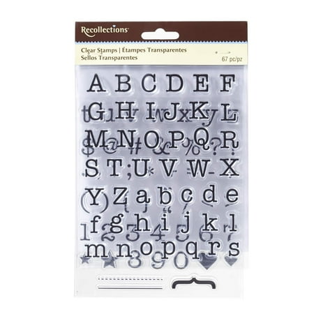 UPC: 0886946557019 | Typewriter Alphabet Clear Stamps by Recollections™