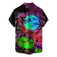 thumbnail image 5 of LIIPEE Halloween Graphic Shirt For Men Short Sleeve Turn Down Collar Button Up Shirts Male Comfortable Breathable Party Tops,XXXXL, 5 of 5