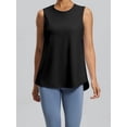 thumbnail image 4 of Womens Workout Tank Tops Back Pleat Loose Fit Sleeveless Yoga Athletic Shirt Soft Cooling Gym Tops Black XXL, 4 of 6