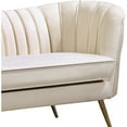 thumbnail image 5 of Meridian Furniture Margo Cream Velvet Loveseat, 5 of 6