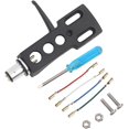 thumbnail image 1 of ZOUSSIQI LP Turntable Phono Headshell Mount , Universal LP Turntable Phono Headshell Mount Replacement with Wires CA919-51084, 1 of 9