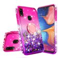 thumbnail image 5 of SOGA Cover Compatible for Samsung Galaxy A20 Case, Galaxy A30 Case, Galaxy A50 Case, Liquid Floating Quicksand Case with Diamond Ring Stand for Magnetic Car Mount - Purple on Pink, 5 of 5