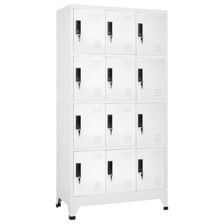 Aibecy Locker Cabinet White 35.4 x17.7 x70.9  Steel