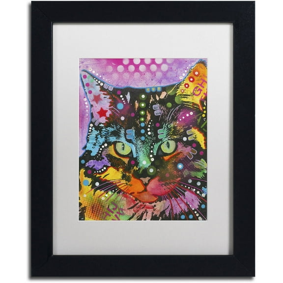 Trademark Fine Art "13" Canvas Art by Dean Russo, White Matte, Black Frame