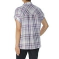 thumbnail image 3 of SANCTUARY Womens Purple Plaid Boyfriend Button Up Top S, 3 of 3