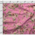 thumbnail image 2 of Soimoi Chinese Floral Printed, Poly Canvas Fabric, Decor Sewing Fabric by The Yard 56 Inch Wide,Decorative Fabric for Curtains Tote Bags, Pink, 2 of 5
