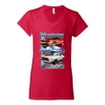 thumbnail image 2 of Wild Bobby Mustang Ford Classics Cars and Trucks Women Standard V-Neck Tee, Red, XX-Large, 2 of 6