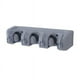 thumbnail image 1 of Organizador de pared multifunción para trapeador y escoba, con 3 posiciones y 4 ganchos, para baño (gris), 1 of 5