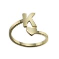 thumbnail image 4 of Fashion 26 English Letter Opening Rings Stainless Steel Girls Love Retro Jewelry, 4 of 9