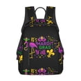 thumbnail image 1 of Disketp Mardi Gras with Flamingo Mochila Ligera e Impermeable, Mochila de Día Resistente para Viajes, Senderismo y Uso Diario para Hombre y Mujer, 1 of 7