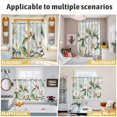 thumbnail image 6 of White Floral Kitchen Curtains Short 45 Inch Length, Pastoral Farmhouse Magnolia Flowers Leaves Grommet Top Bedroom Living Room Curtains, Light Filtering Cafe Curtain Drapes 2 Panels Set 84''x45'', 6 of 9