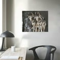 thumbnail image 4 of PIKWEEK Wild Wolf Canvas Wall Art: Lovely Animals in Nature Forest Painting Wildlife Art Print for Bedroom, 4 of 5