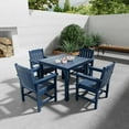 thumbnail image 3 of Mosbrisa Poly Lumber Patio Dining Chair Set of Two, HIPS Outdoor Dining Chair, Weather Resistant, Slat Back, 2 Pieces, Navy Blue, 3 of 9