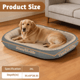 thumbnail image 4 of Orthopedic Dog Bed for Large Dogs, Washable Dog Bed with Removable Cover, for Large, Jumbo, Medium, Small Dogs Breeds, Khaki, 4 of 6