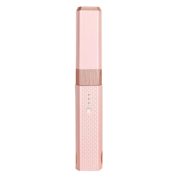 Plancha de pelo inalámbrica, mini plancha y rizador de cerámica portátil 2 en 1, plancha de viaje recargable USB-C, bloquea la humedad y el brillo, 3 niveles ajustables (rosa)