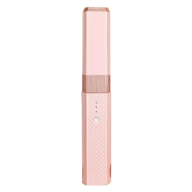 Plancha de pelo inalámbrica, mini plancha y rizador de cerámica portátil 2 en 1, plancha de viaje recargable USB-C, bloquea la humedad y el brillo, 3 niveles ajustables (rosa)