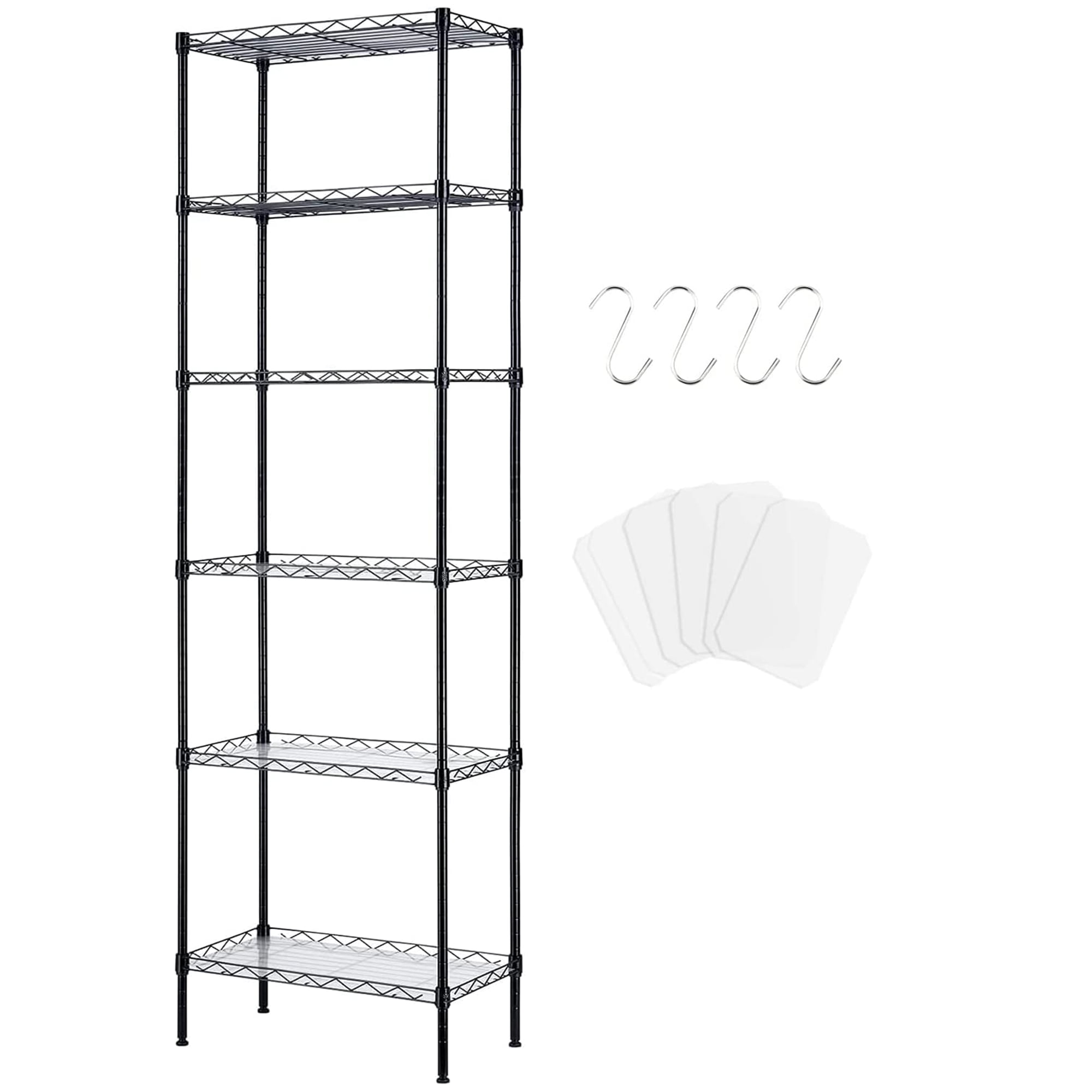 Untyo 6 Tier Shelving Unit Adjustable Storage Shelf Metal Storage Rack