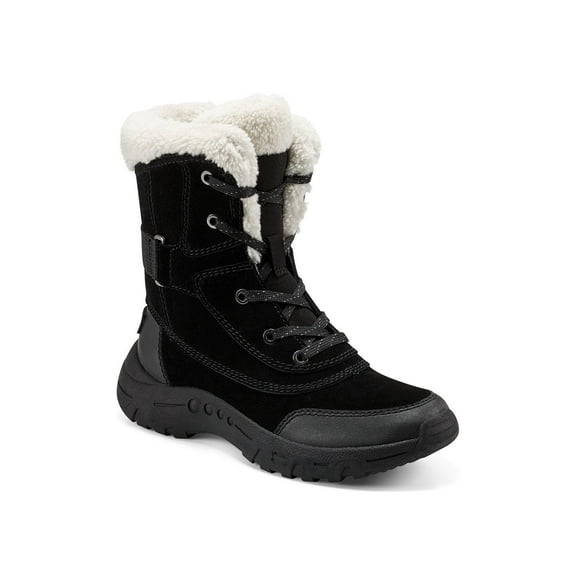 Easy Spirit Womens Norte Suede Faux Fur Winter & Snow Boots