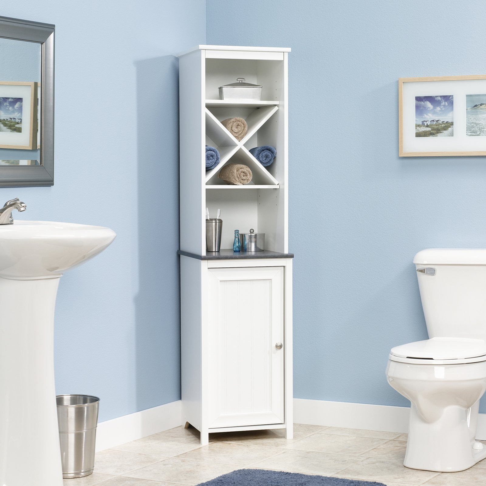 Sauder Bath Soft White Floor Matttroy