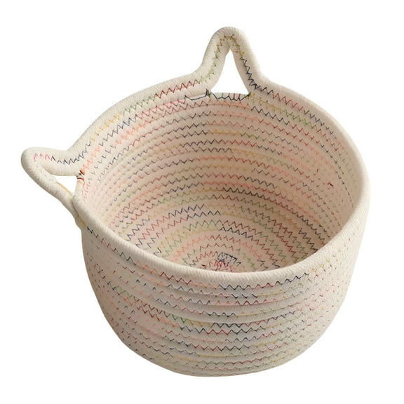 LAMIRO Storage Box, Basket Size Blanket Basket Woven Fabric Storage Baskets Laundry Basket Kids Toys Baby Nursery Organizer Or Hamper, Food Storage