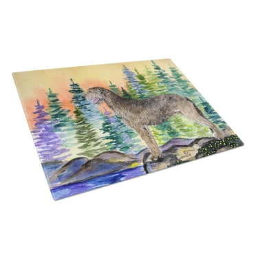 Caroline's Treasures Irish Wolfhound Glass Cutting Board Large