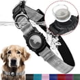 thumbnail image 2 of YUNOVA IP68 Waterproof Reflective AirTag Dog Collar, Integrated Nylon Padded Pet Collar, Compatible with Apple AirTag, Adjustable for Small Medium Large Dogs, 2 of 10