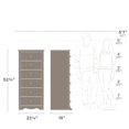 thumbnail image 3 of Prepac Commode haute à six tiroirs, gris vieilli, 3 of 7